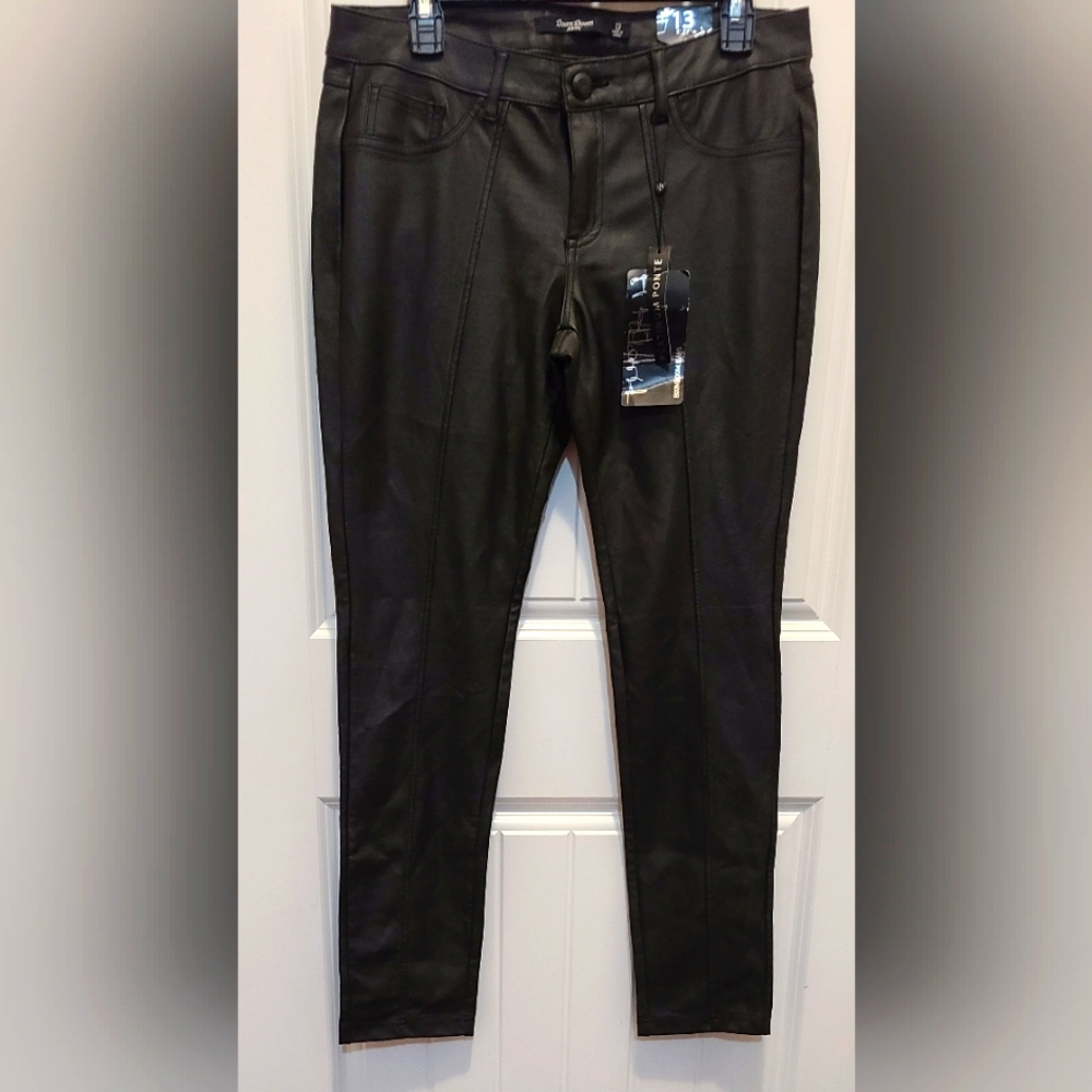 Black Faux Leather Pants
